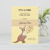 カンガルーママのベビーシャワー招待状 招待状 (スタンド正面)