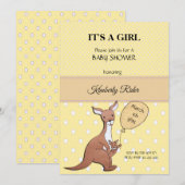 カンガルーママのベビーシャワー招待状 招待状 (正面/裏面)