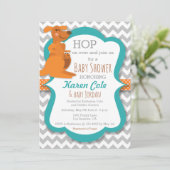 カンガルーママ&ベビー – ベビーシャワーの招待 招待状 (スタンド正面)