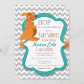 カンガルーママ&ベビー – ベビーシャワーの招待 招待状 (正面/裏面)