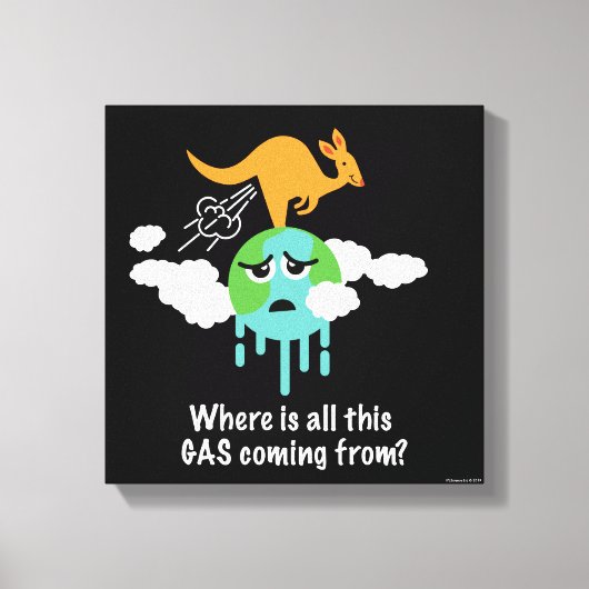 カンガルーメタンファルト キャンバスプリント (正面)