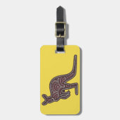 カンガルーモザイク ラゲッジタグ (正面縦)