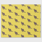 カンガルーモザイク ラッピングペーパー (フラット)