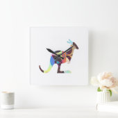 カンガルーモノグラムR スクエア壁時計 (ホーム)