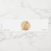 カンガルーモンミーとベビーオンイエローパターン ペットボトルラベル (シングルラベル)