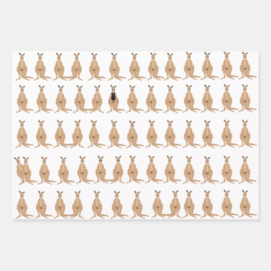 カンガルーラッピング紙シート ラッピングペーパーシート (正面)