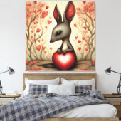 カンガルーラブ1 キャンバスプリント (インサイチュ (寝室))