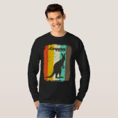 カンガルーレトロ70sヴィンテージかわいい動物 tシャツ (正面フル)
