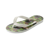 カンガルー写真コラージュ キッズビーチサンダル (アングル)