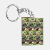 カンガルー写真コラージュ キーホルダー (正面左)