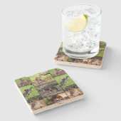 カンガルー写真コラージュ ストーンコースター (横)