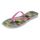 カンガルー写真コラージュ ビーチサンダル (アングル)