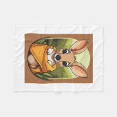 カンガルー小僧 フリースブランケット (正面(横))