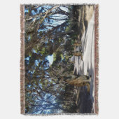 カンガルー島のオーストラリアのワラビー一家 スローブランケット (正面縦)