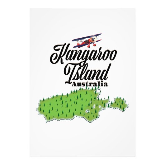カンガルー島オーストラリア地図 フォトプリント            (正面)
