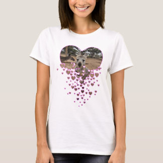 カンガルー愛ハート Tシャツ