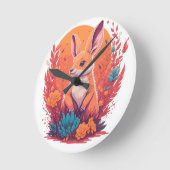 カンガルー愛好家 – カンガルーのアートワーク ラウンド壁時計 (傾斜)