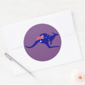 カンガルー探してカンガルーのステッカー? ラウンドシール (封筒)