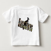 カンガルー次元写真ロゴ、 ベビーTシャツ (裏面)