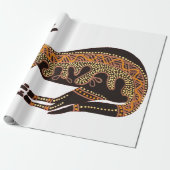 カンガルー独身のオンホワイトラッピング紙 ラッピングペーパー (アンロールド)