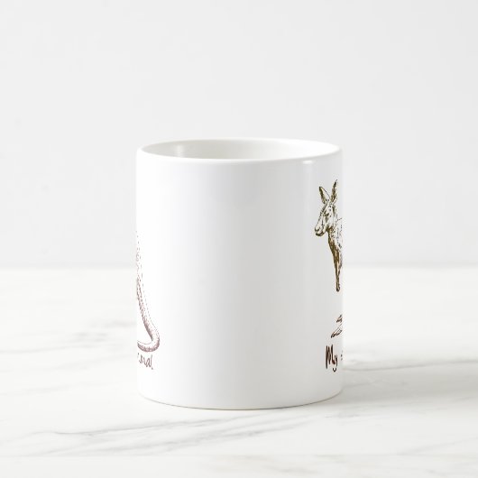 カンガルー私の精神動物 コーヒーマグカップ (中央)