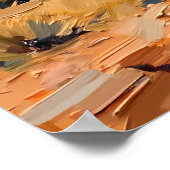 カンガルー絵を描の跳躍 ポスター (角)