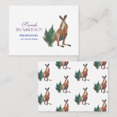 カンガルー美術、強大、標準マット 名刺 (正面/裏面)