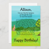 カンガルー葉と誕生日カード シーズンカード (正面/裏面)