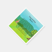 カンガルー葉ズ迷路誕生日紙ナプキンス スタンダードカクテルナプキン (角)