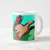 カンガルー跳び ジャンボコーヒーマグカップ (正面右)