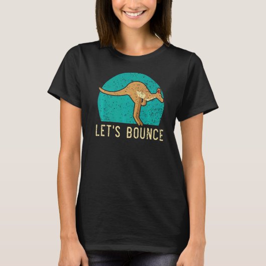 カンガルー野生動物動物オーストラリアをバウンス Tシャツ (正面)