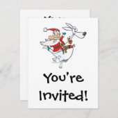 カンガルー間抜けロの漫画に載ったサおもしろいンタ 招待状 (正面/裏面)