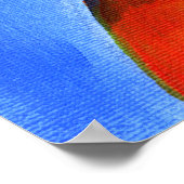 カンガルー顔お洒落アート ポスター (角)