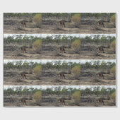 カンガルー、その間にビラボンで ラッピングペーパー (フラット)