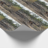 カンガルー、その間にビラボンで ラッピングペーパー (角)