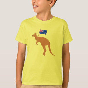 カンガルー·オーストラリアの黄色い子供 Tシャツ