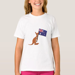 カンガルー オーストラリア フラグ Tシャツ