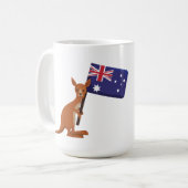 カンガルー オーストラリア フラッグ コーヒーマグカップ (正面左)