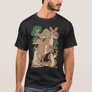 カンガルー オーストラリア 動物 木 オーストラリアの カンガルー Tシャツ