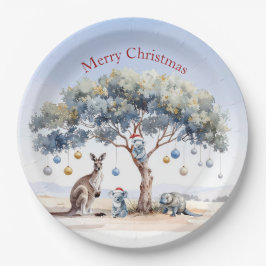 カンガルー コアラ プラチプス クリスマス ユーカリノキ オーナメント ペーパープレート