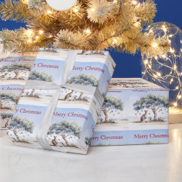 カンガルー コアラ プラチプス クリスマス ユーカリ ノッポ オーナメント ラッピングペーパー