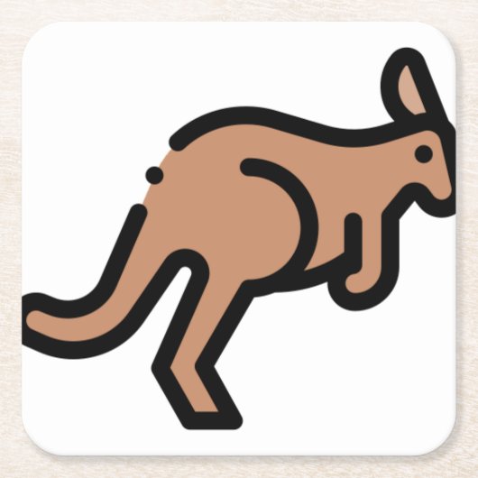 カンガルー スクエアペーパーコースター (正面)