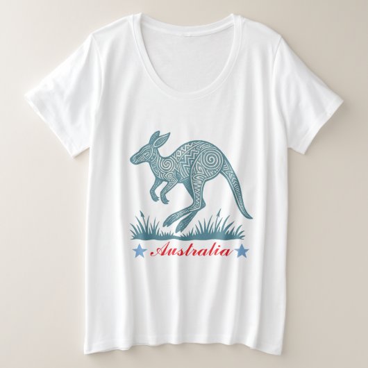 カンガルー プラスサイズTシャツ (デザイン正面)