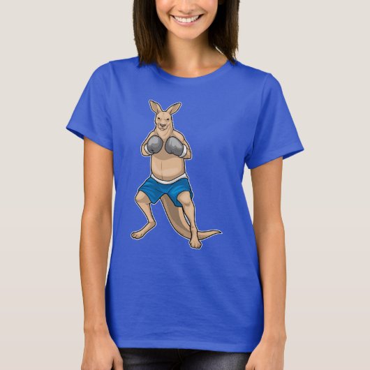 カンガルー ボクサー ボクシング グローブ Tシャツ (正面)