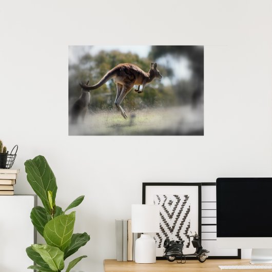 カンガルー ポスター (ホームオフィス)