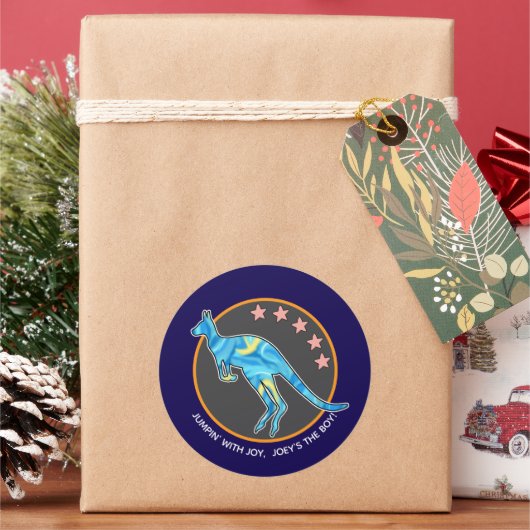 カンガルー ラウンドシール (クリスマス)