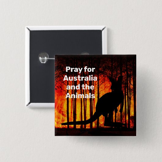 カンガルー 缶バッジ (正面&裏面)