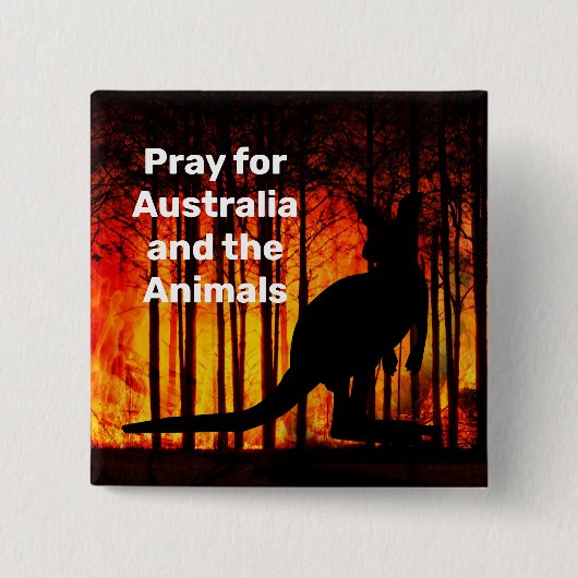 カンガルー 缶バッジ (正面)