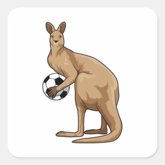 カンガルーATサッカースポーツ スクエアシール (正面)