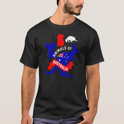 カンガルーQuokka砂糖滑空機のコアラ動物のアスト Tシャツ (正面)